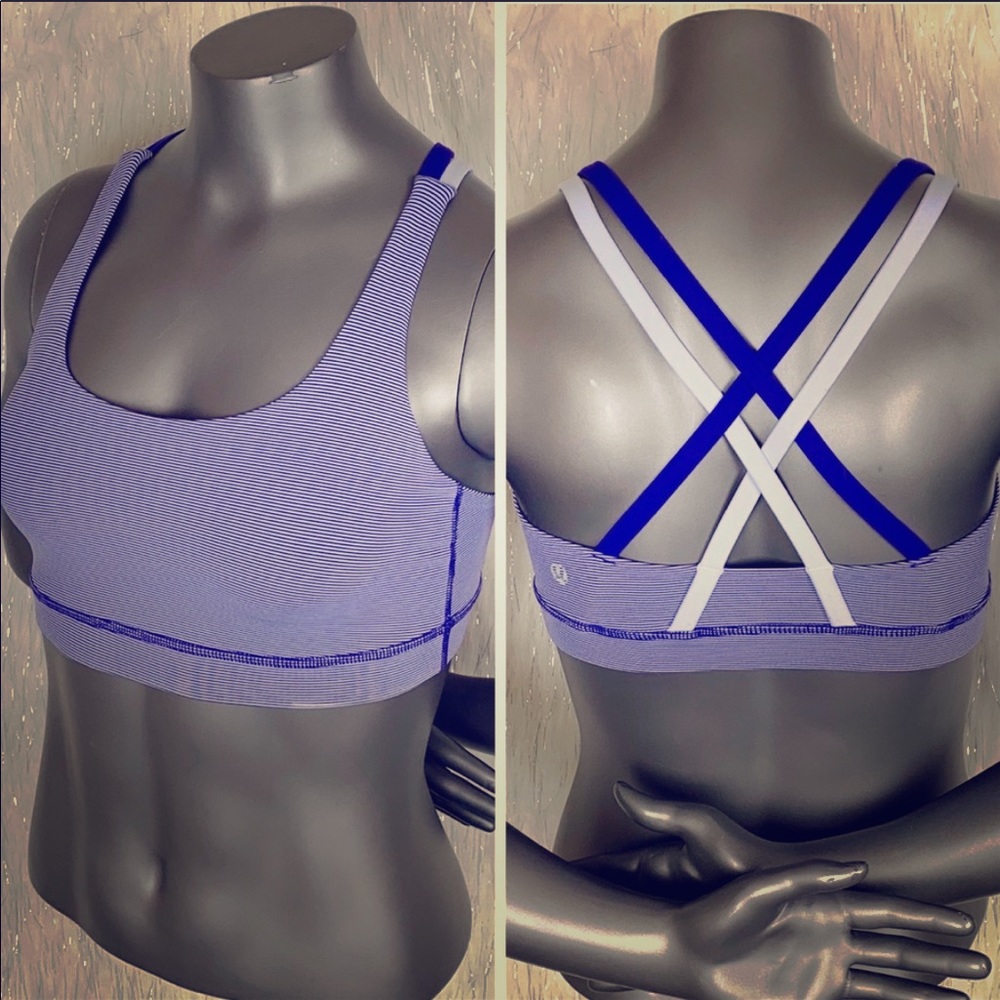 Lululemon Wee Striped Bruised Berry Energy Bra 6